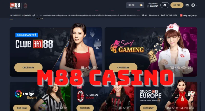 Ưu điểm khi tham gia Casino Online M88